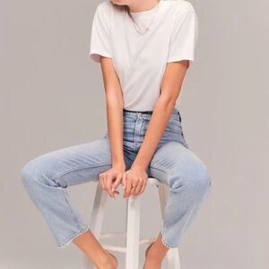 Abercrombie & Fitch The Ankle Straight Ultra High Rise Jeans Curve Love 4 Short